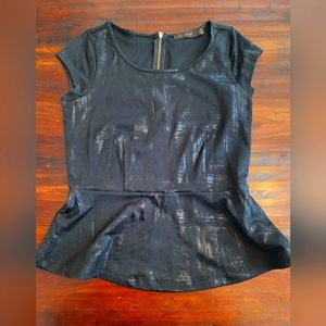 The Limited Black Peplum Top